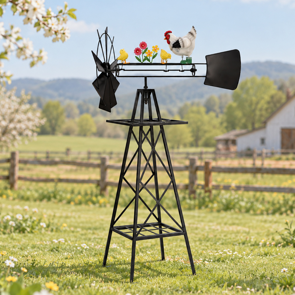 5Ft Spring Farm Rooster and Chicks